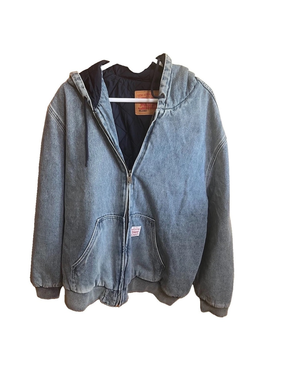 Levi’s A3222-0000 Potrero Hooded Denim Jacket XL Relaxed Quilted Workwear NWOT